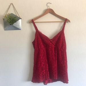Torrid Red Lace top